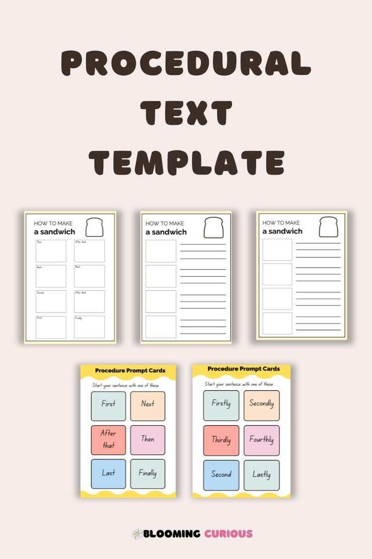 Procedural Text Template for How to Make a Sandwich