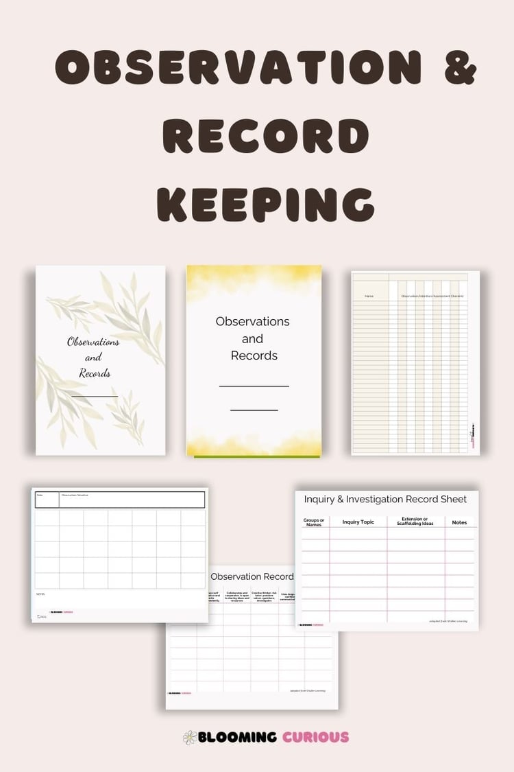 Observation and Record Keeping Template for Teachers