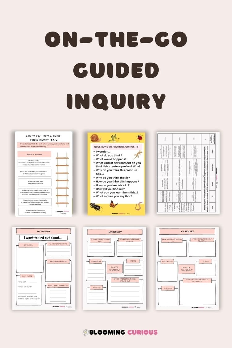 on-the-go teachable moments guided Inquiry graphic organiser
