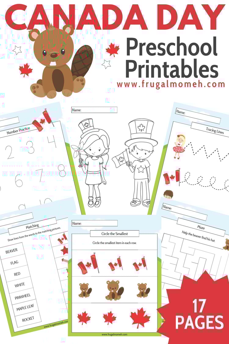 Canada Day Preschool Printables