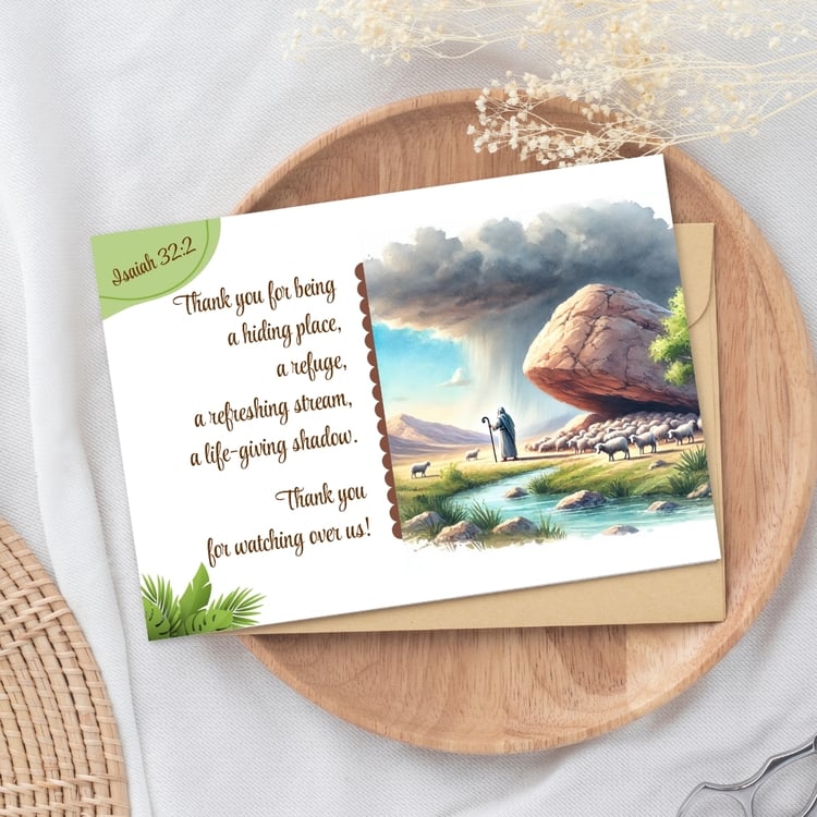 Shepherds / Elders - Thank You Card JW- Isaiah 32:2 - PDF & JPG Download