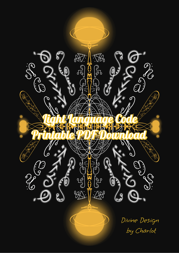 Bold Light Language artwork in strong, earthy tones expressing divine masculine direction and presence.