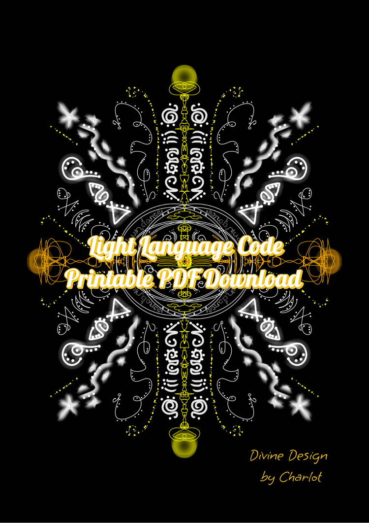 Vibrant Light Language artwork radiating the frequency of abundance, expansion, and open-hearted receiving.