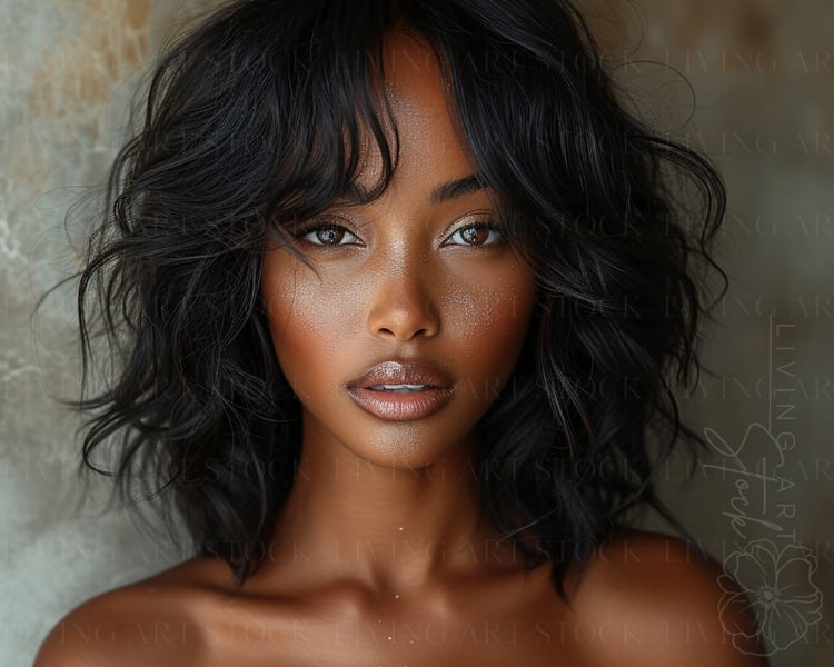 Brown skin woman beauty model stock photo