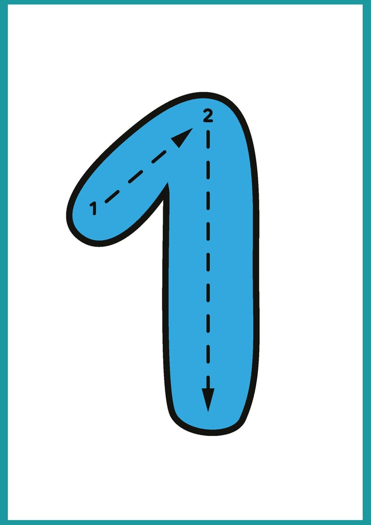 Colourful Tracing Numbers 1-10 Worksheets