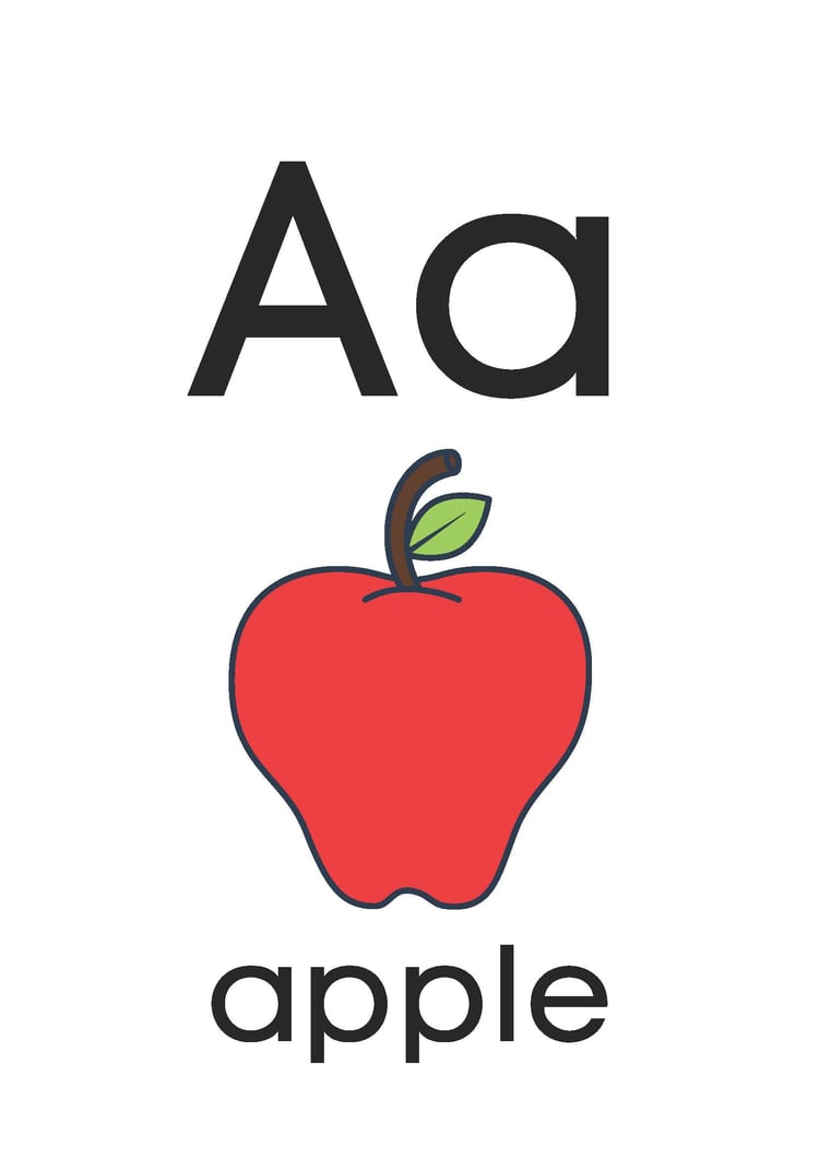 Alphabet Flashcards in Black and White Printable Stlyle