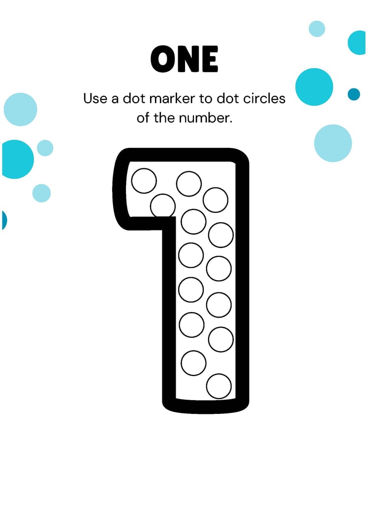Number Coloring Worksheets