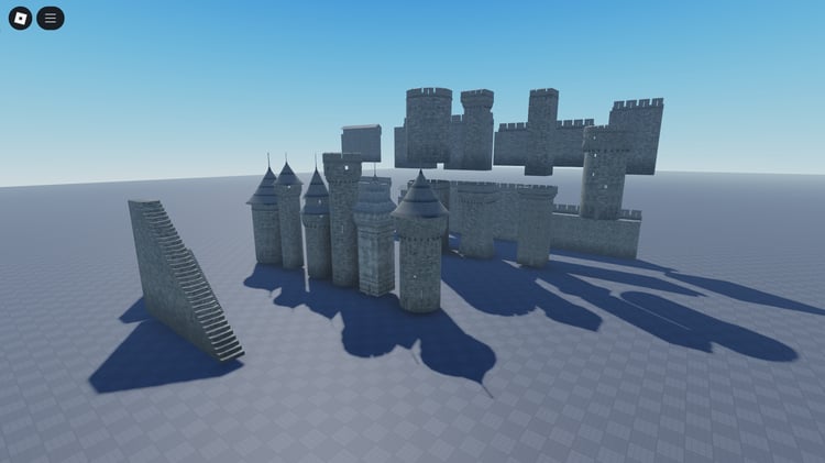 Roblox castle creator pack with modular pieces