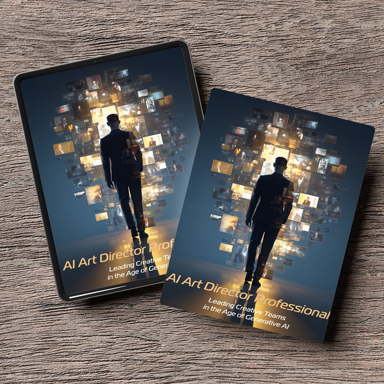 Ebook cover for AI Art Director Professional: Leading Creative Teams in the Age of Generative AI—guidebook for mastering AI-driven creative leadership and team management