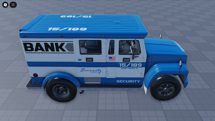 Armored bank truck Roblox model front view