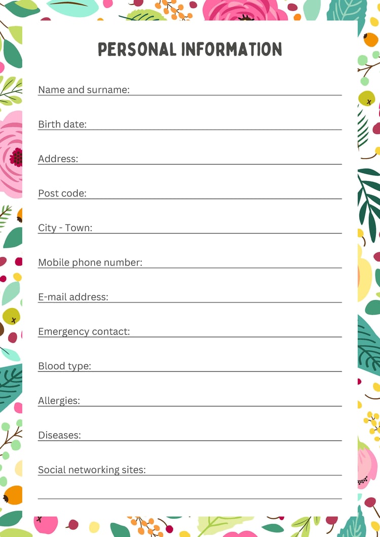 Teacher planner for 2025 in green and pink simple flowers style
