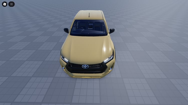 Side profile of drivable pickup truck
