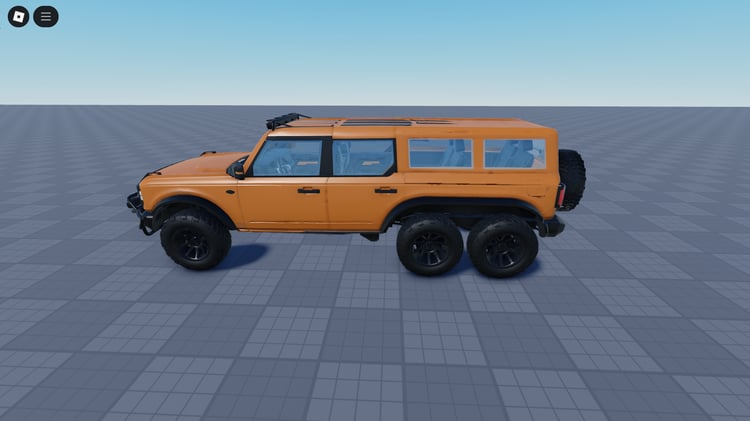 Dark Horse Ford Bronco 6x6 front view in Roblox