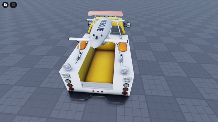 Drivable lifeguard truck for beach roleplay