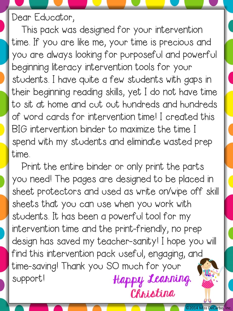 No-Prep Intervention Binder – ELA Edition