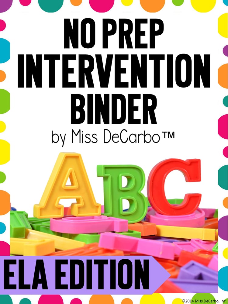 No-Prep Intervention Binder – ELA Edition