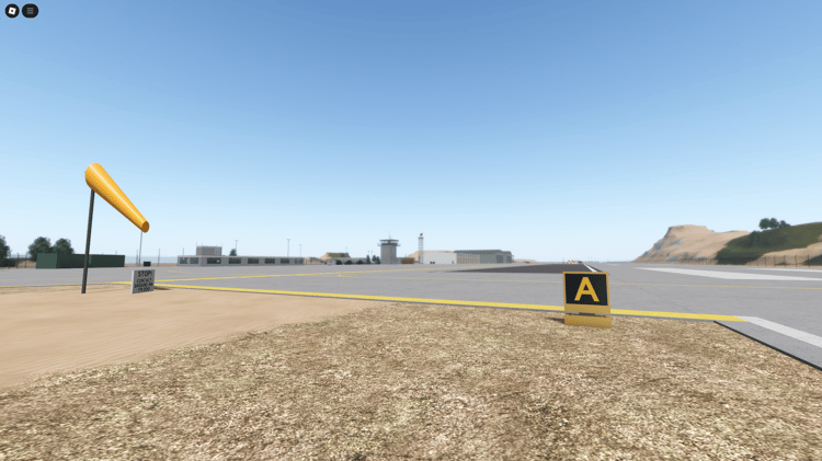 Realistic Roblox military airbase with aircraft hangars