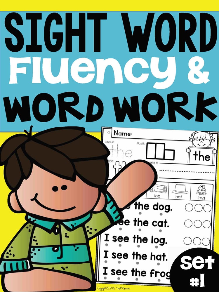 Sight Word Fluency and Word Work – Set #1