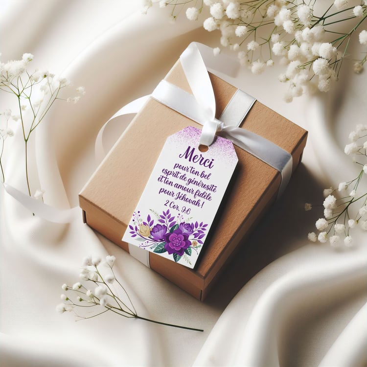 Étiquettes cadeaux JW à imprimer – MERCI - Témoins de Jéhovah - Toute occasion !