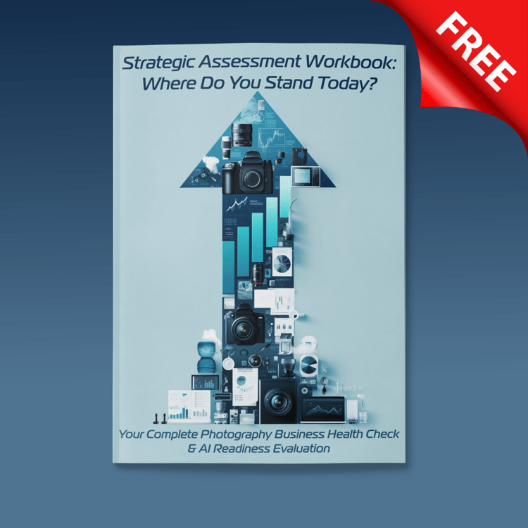 Cover of the Strategic Assessment Workbook – Complete Photography Business Health Check & AI Readiness FREE Guide
