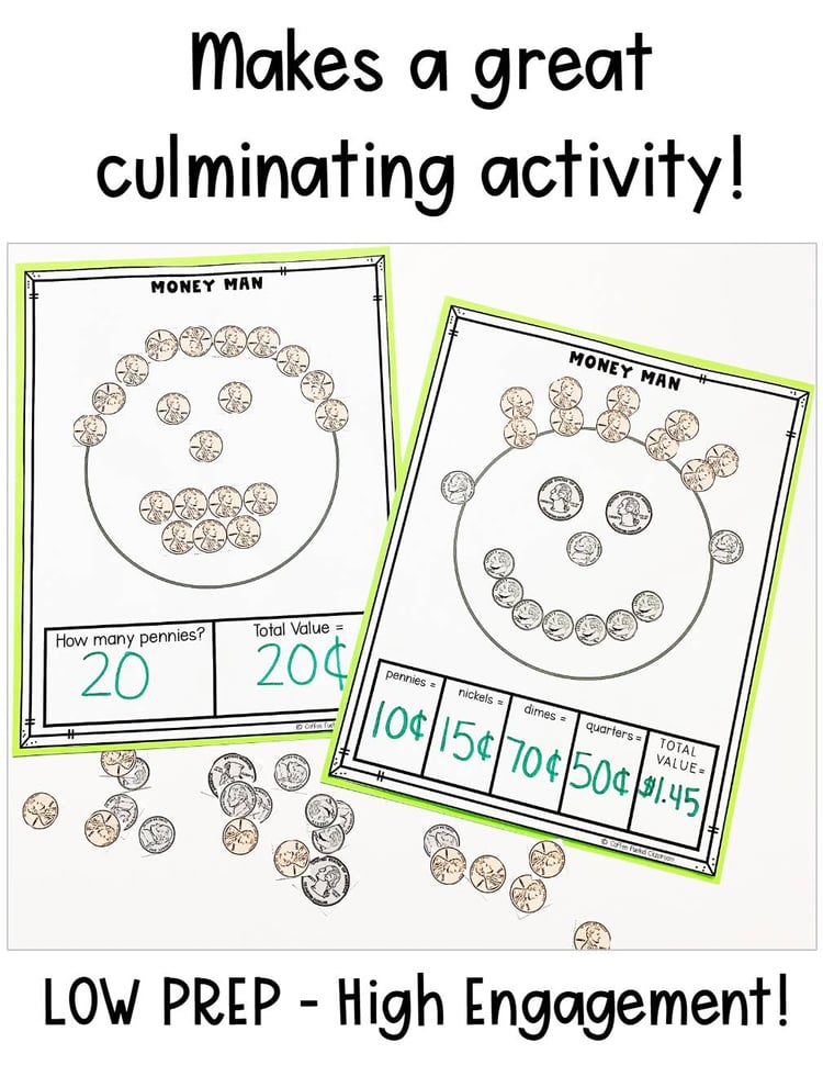 Counting Coins Money Craft | Counting Coins Activity - Money Math Craft