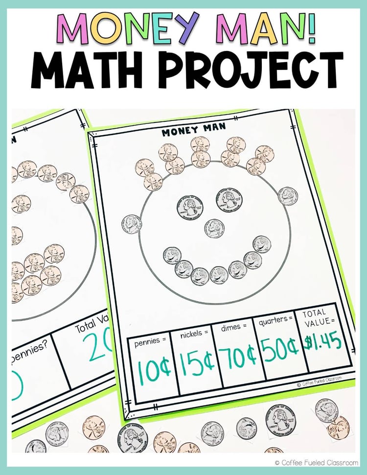 Counting Coins Money Craft | Counting Coins Activity - Money Math Craft