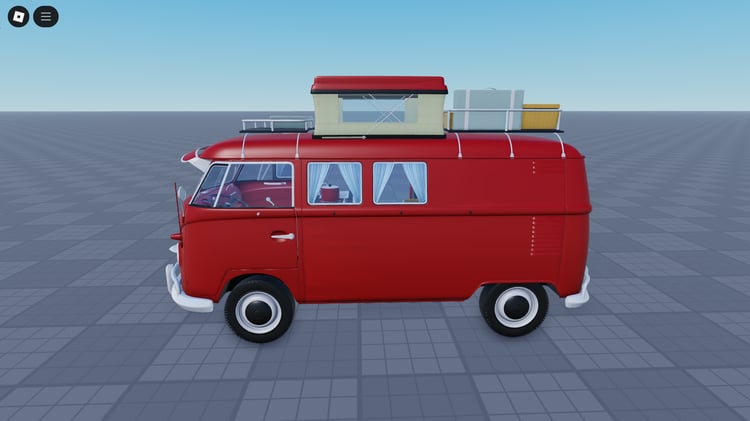 Roblox Volkswagen Camper Van 1950 front view