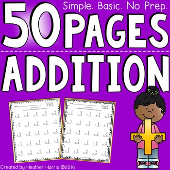 Single Digit Addition Practice Pages