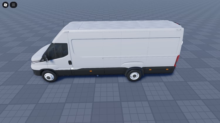 Iveco Daily van front view in Roblox