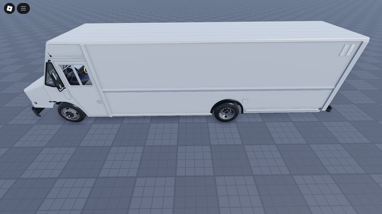 Freightliner P1200 Step Van front view Roblox