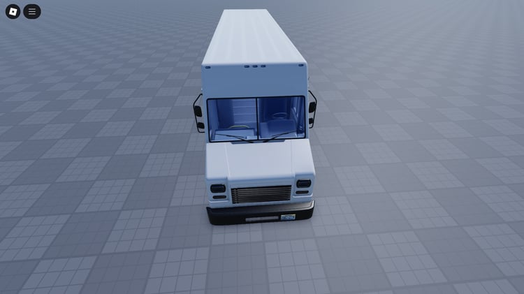 Side profile of drivable Freightliner Step Van