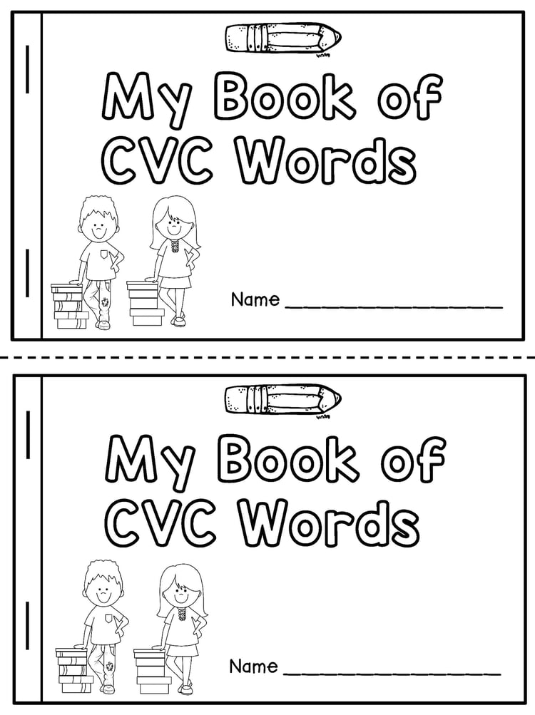 Science of Reading CVC Words Practice Book Blending Decoding CVC Activities