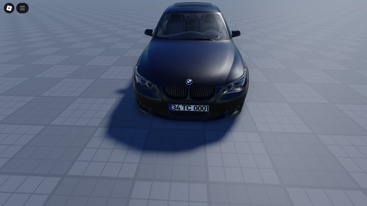 Side view of BMW 520d parked in city RP