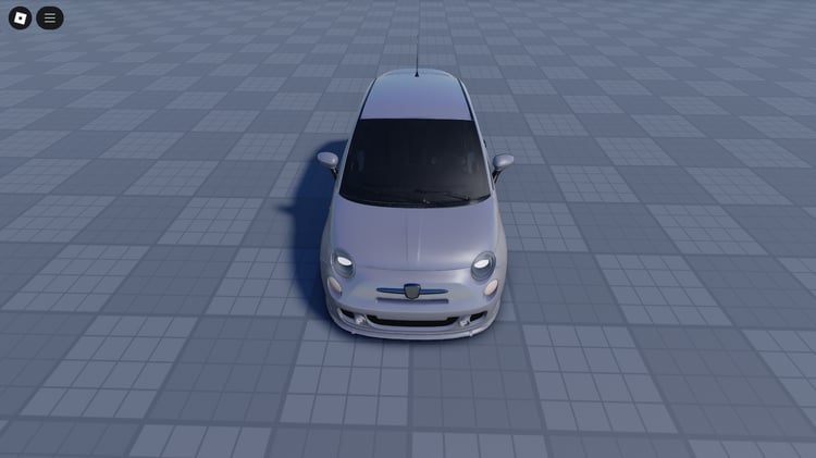 Side view of Fiat 500 city vehicle asset
