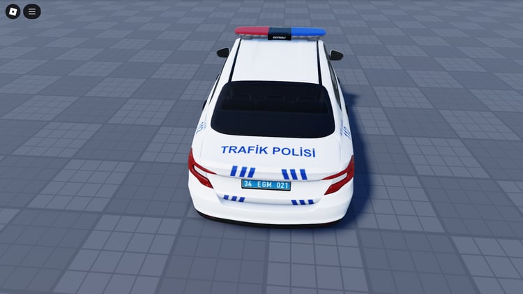 Side view of Turkish Fiat police car asset