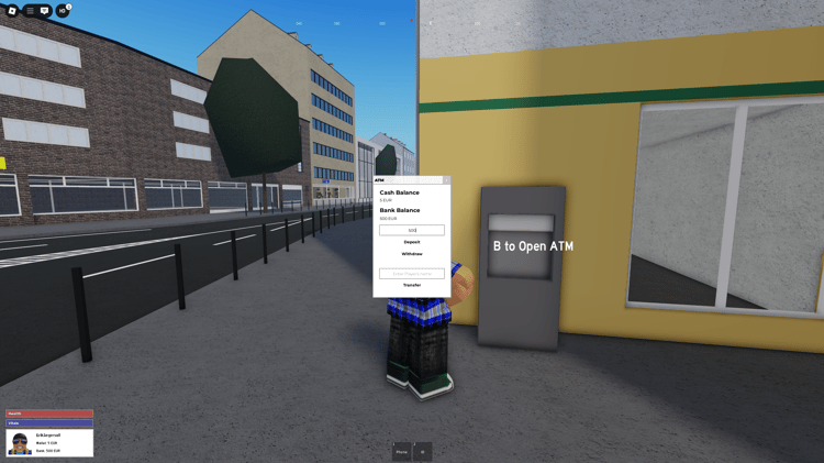 Interior of a Roblox supermarket building
