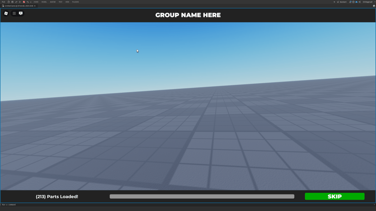Roblox loading screen with animated cutscene