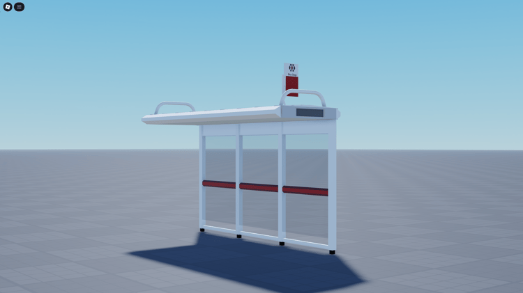Detailed British-style bus stop asset