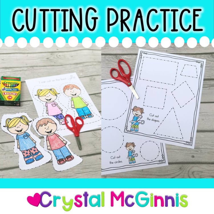 Cutting Practice with Scissors | Beginning of Kindergarten Preschool Cutting