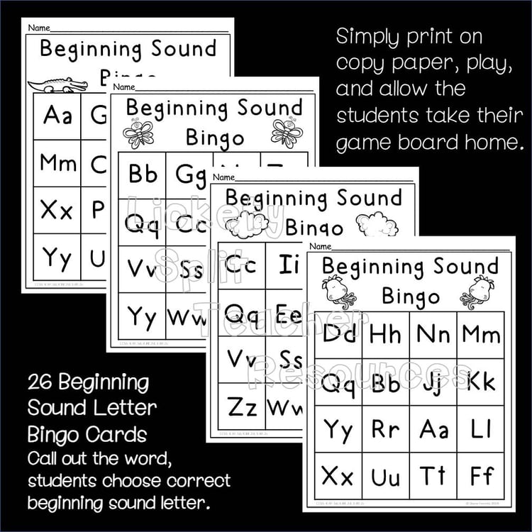Alphabet Letter and Sound Bingo