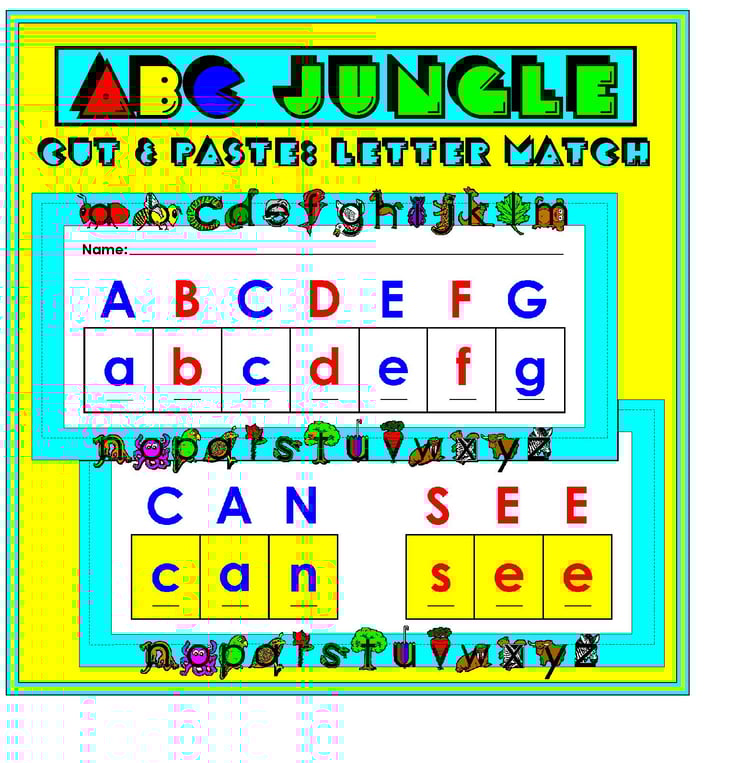 Alphabet Matching & CVC Word Building – Jungle Theme