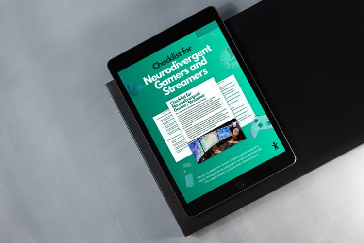 A green themed checklist for neurodivergent gamers and streamers