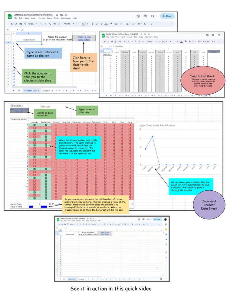 Alphabet checklist Bonus : Digital Checklist Added