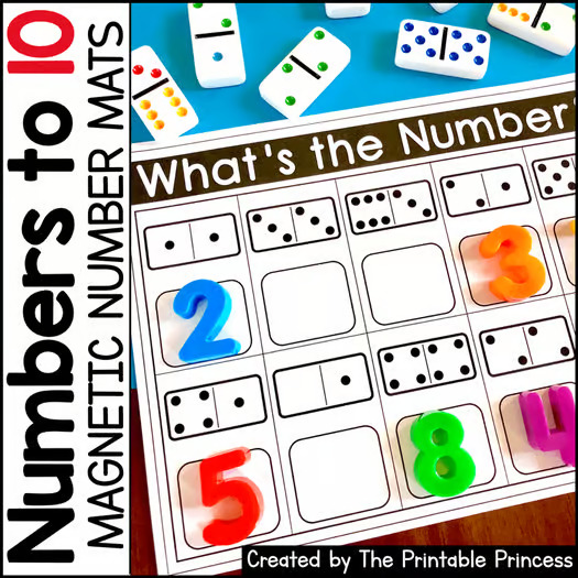 Magnetic Number Mats Kindergarten Math Numbers to 10