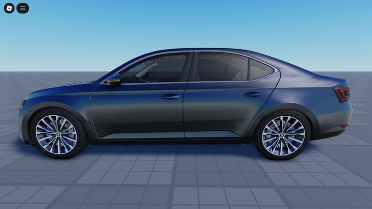 Front view of Skoda Superb 2017 in Roblox