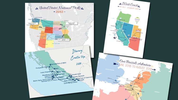 map for travel agency