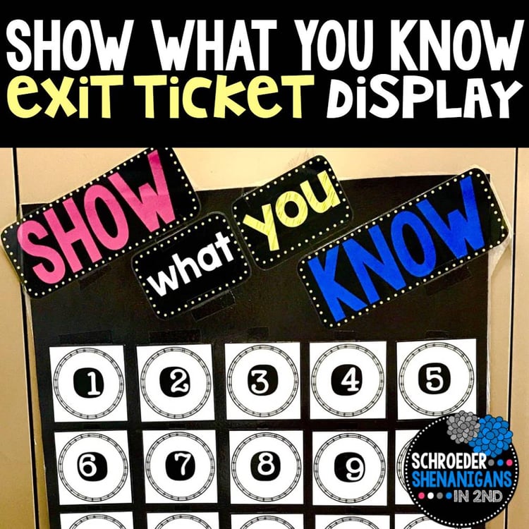 Show What You Know Exit Ticket Display Board