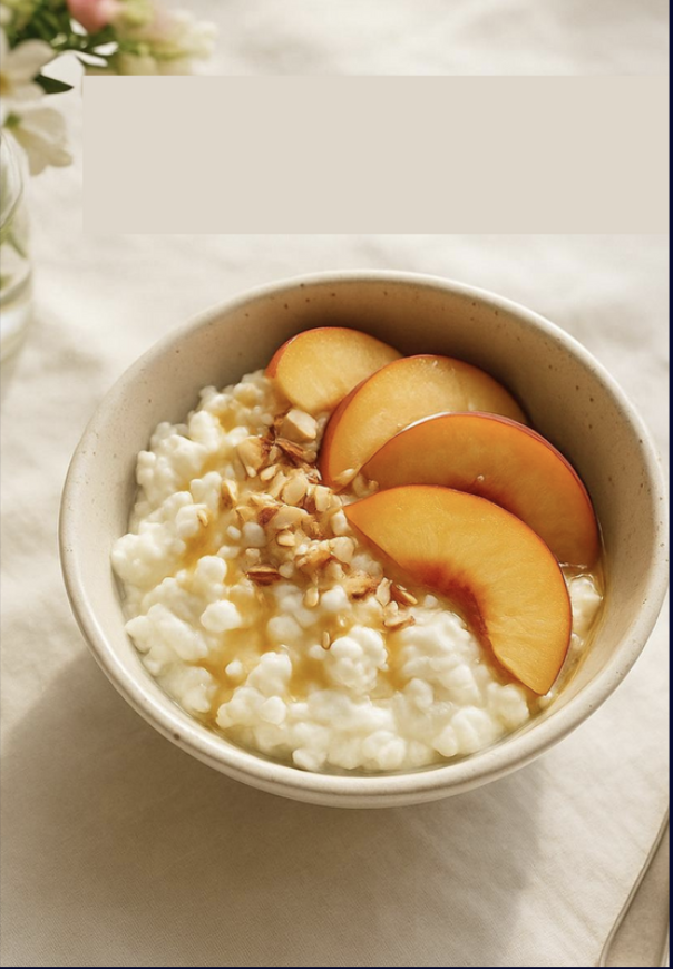 Cottage Cheese Peach Bowl