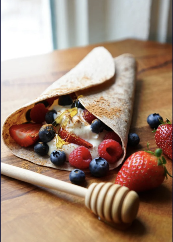 Berry and Yoghurt Breakfast Wrap