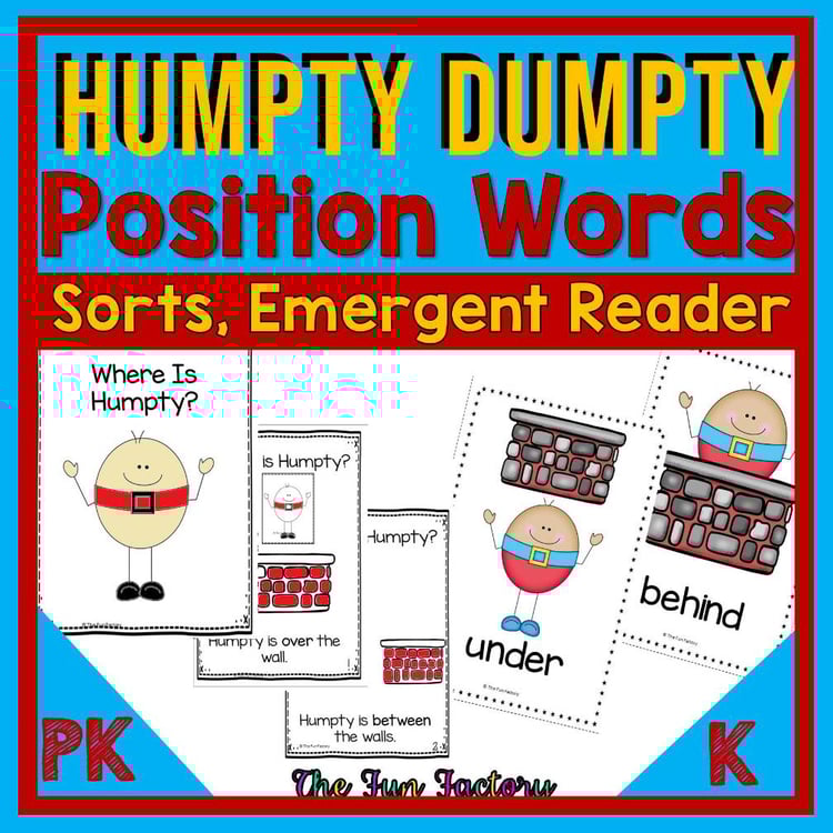 Positional Words Activities With Humpty Dumpty - Position Words - Prepostions
